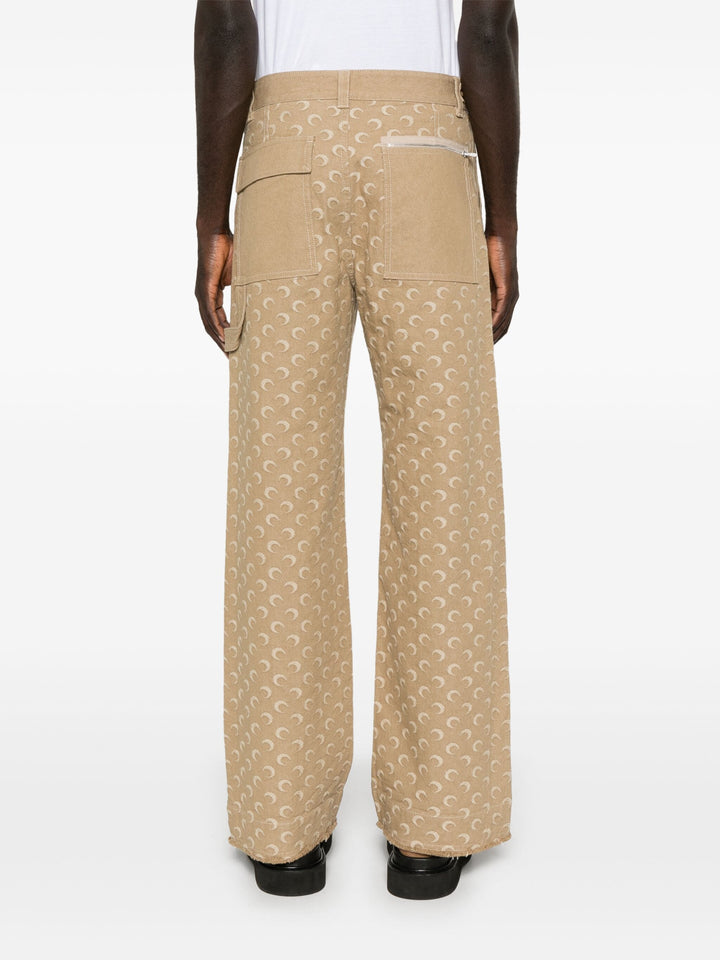 Moon Jacquard Twill Workwear Pants