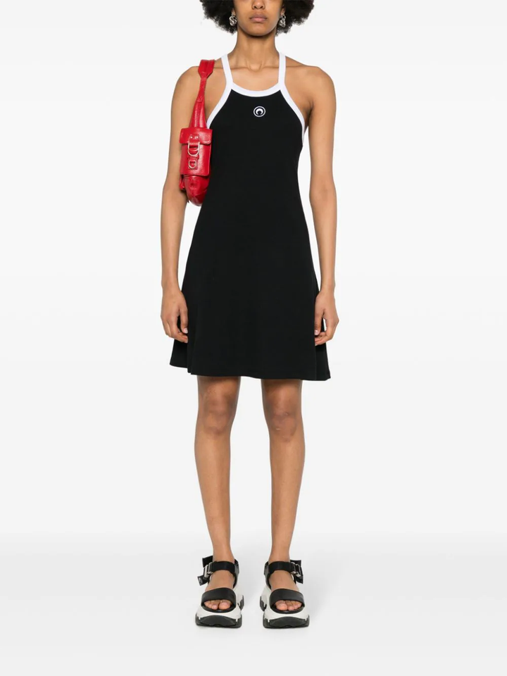 Moon Logo Ribbed Jersey Dress