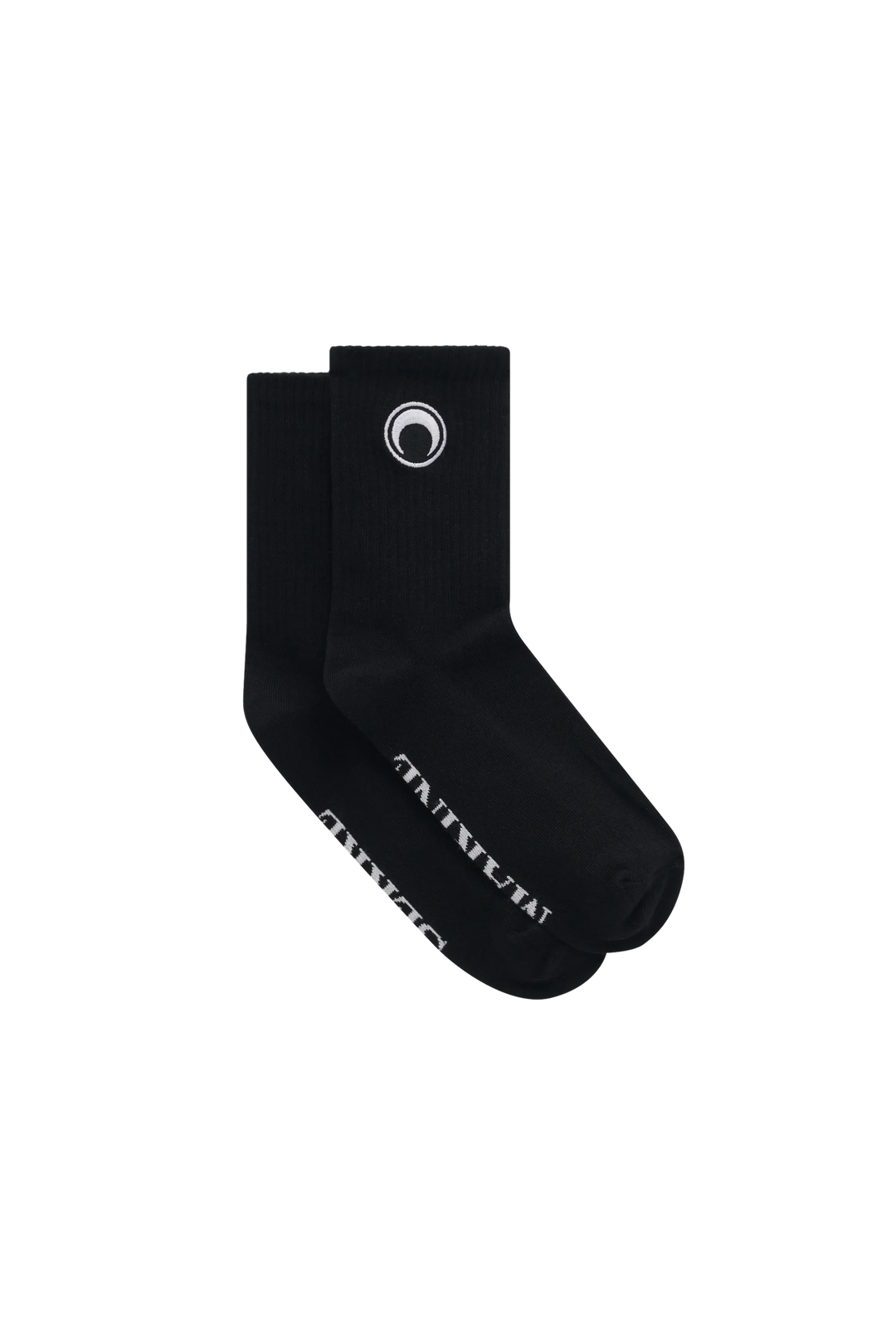 Moon Logo Ribbed Jersey Ankle Socks