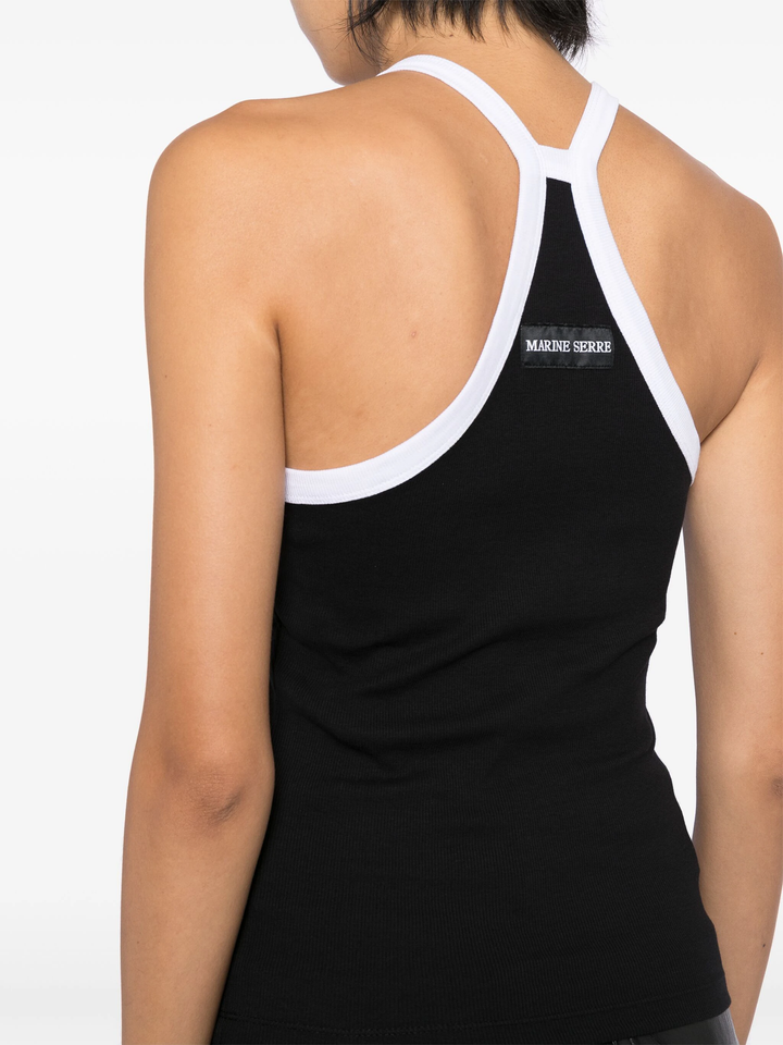 Moon Logo Ribbed Jersey Tank Top