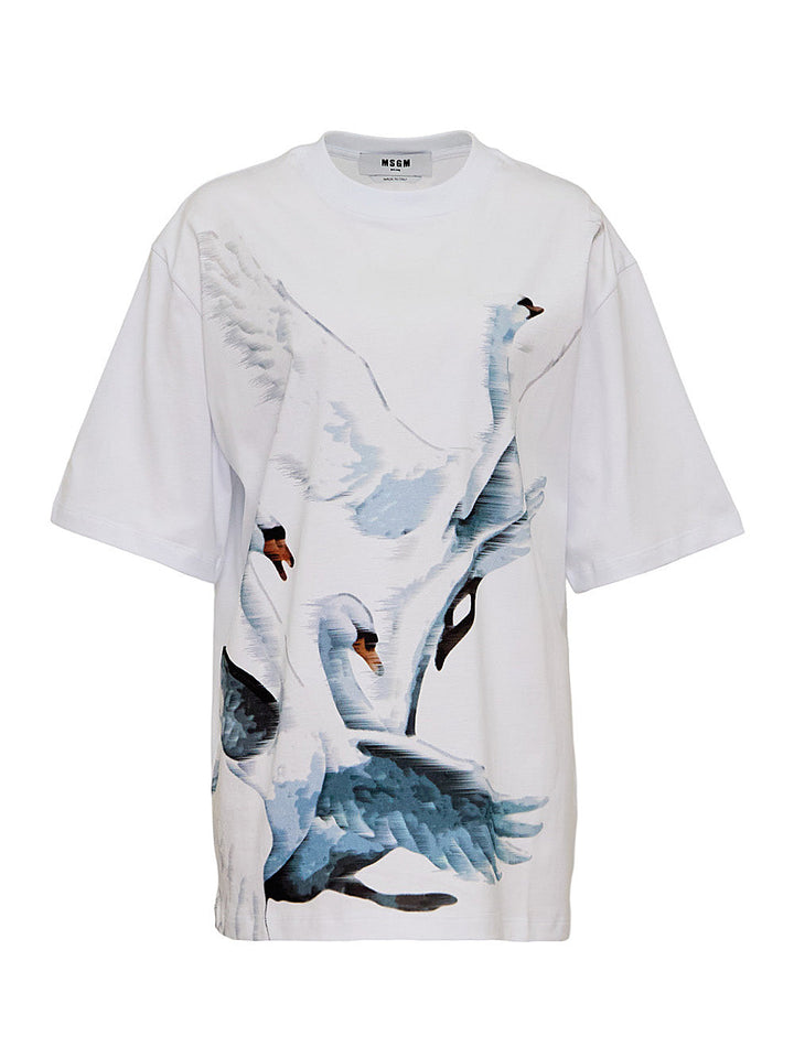 Swans Printed T-Shirt