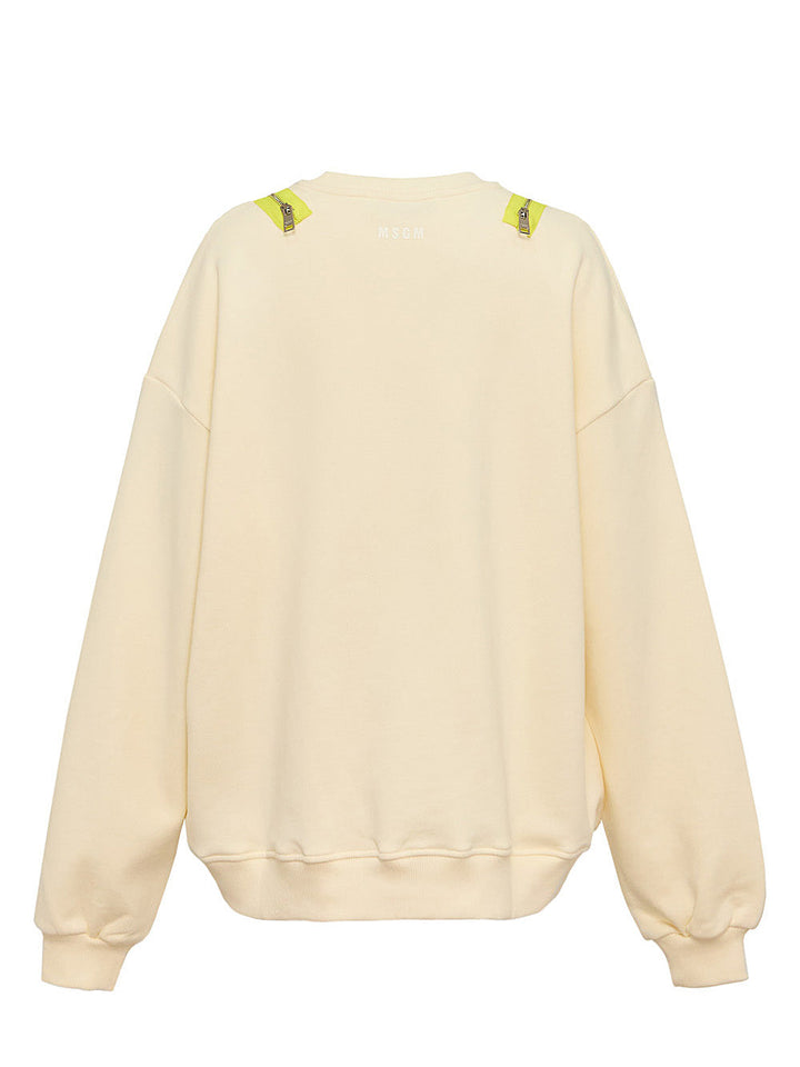 Sweatshirt With Contrast Zipped