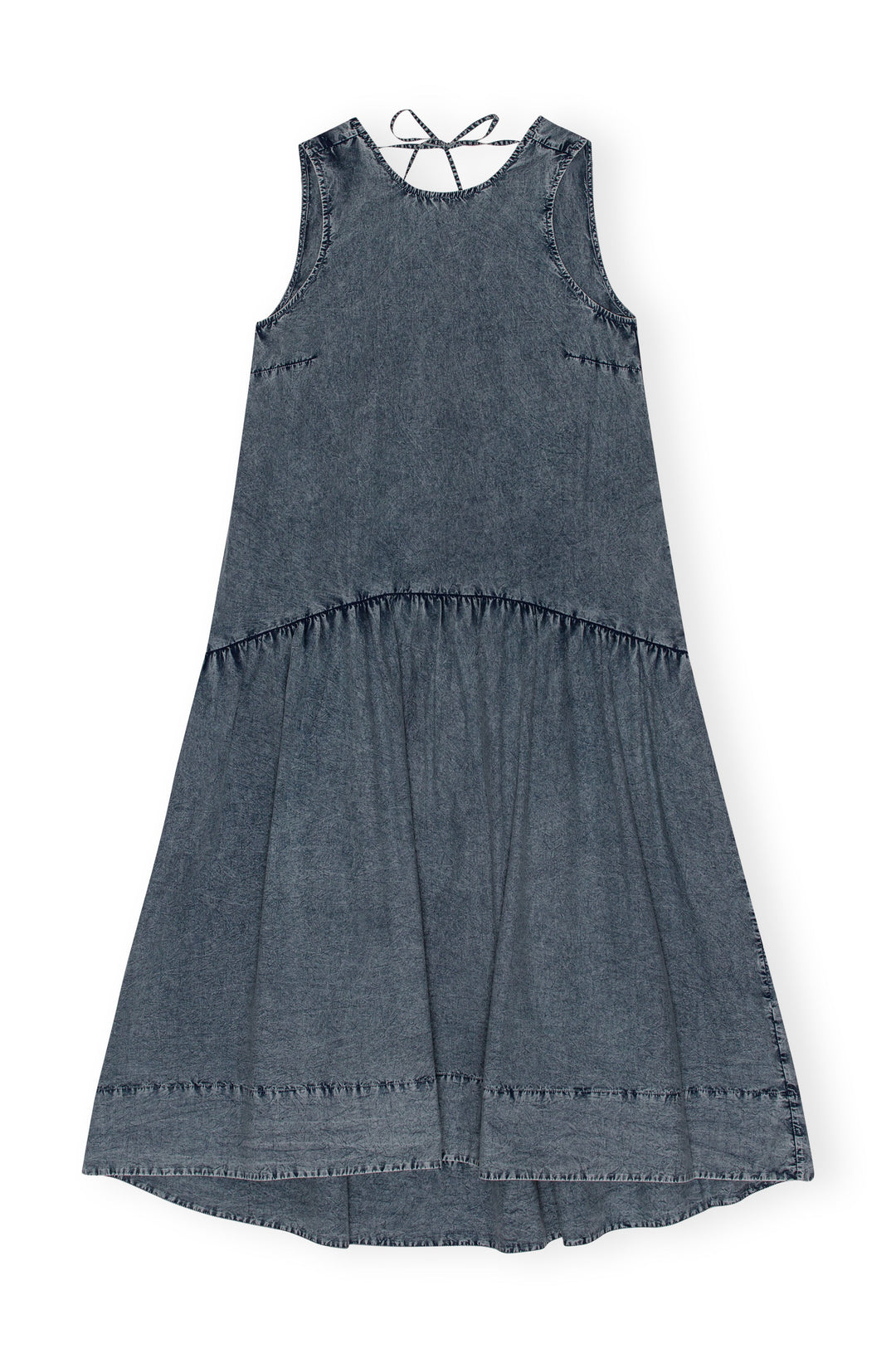 Cotton Poplin Open Back Midi Dress