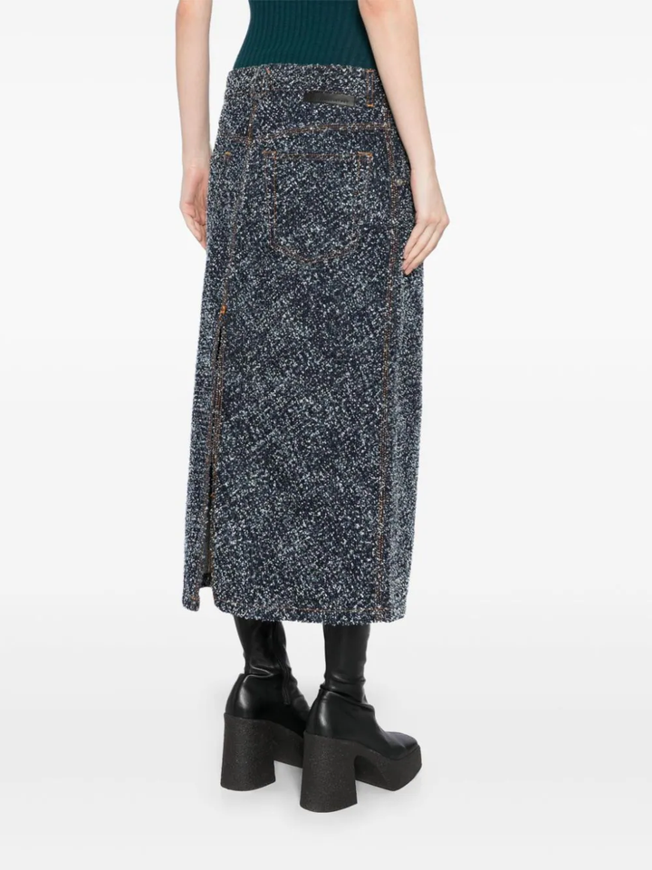 Boucle Denim Skirt