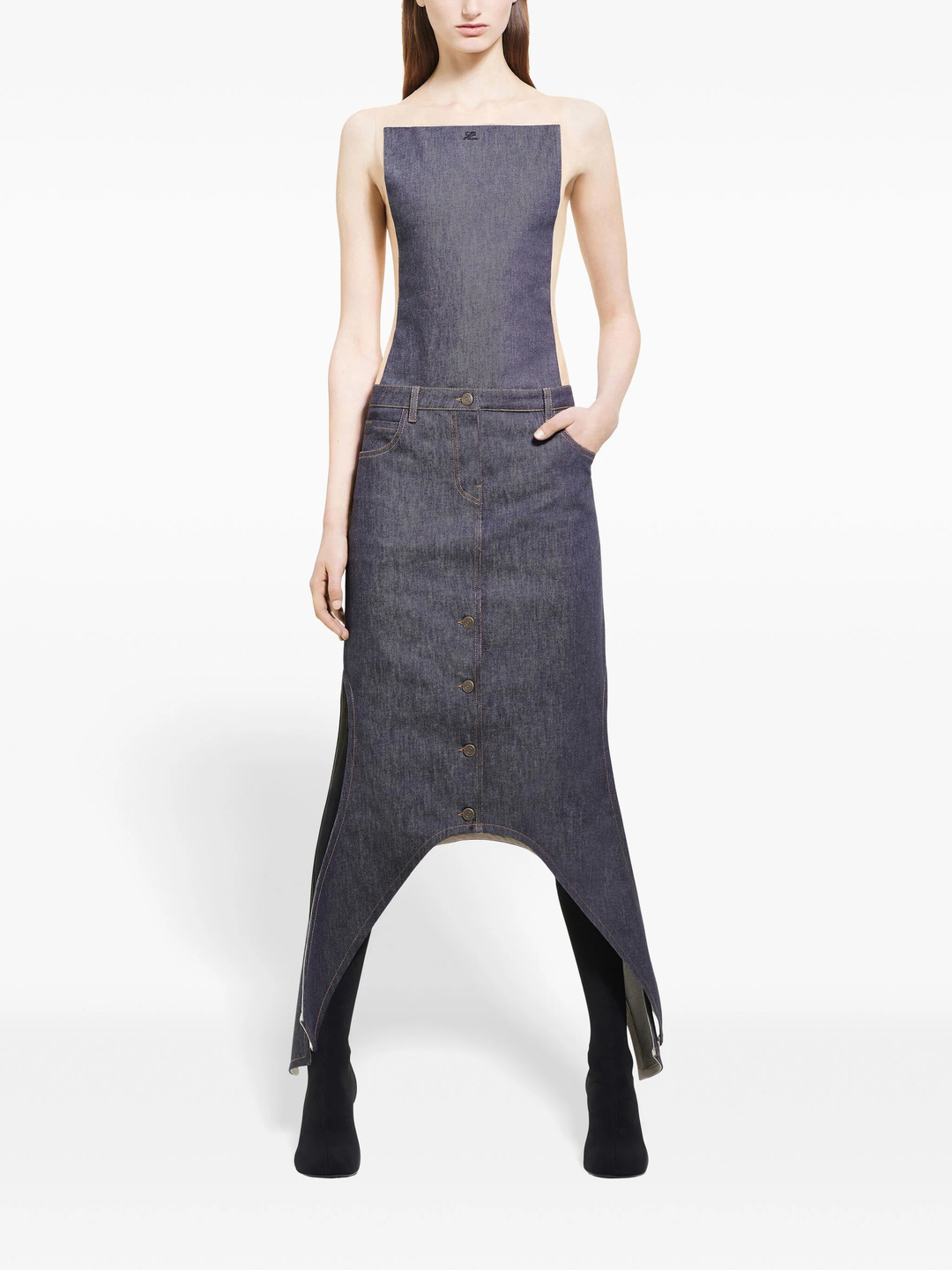 Frame Illusion Hooded Bodysuit