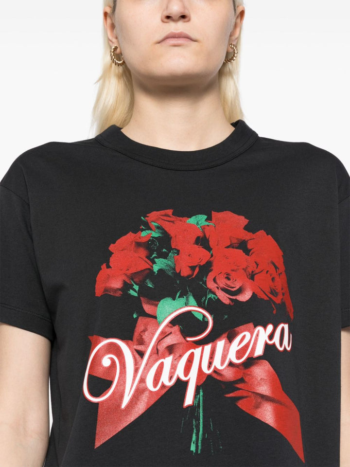 Women Rose Bouquet T-Shirt Woven