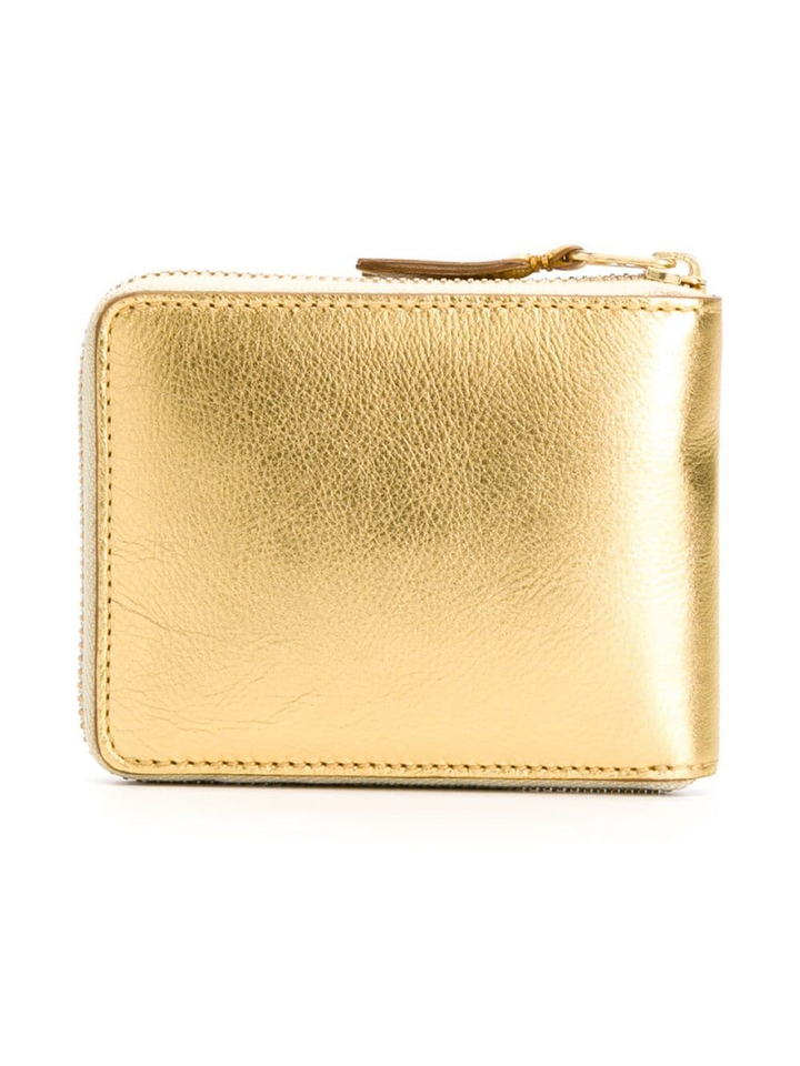 Gold And Silver U Zip Wallet