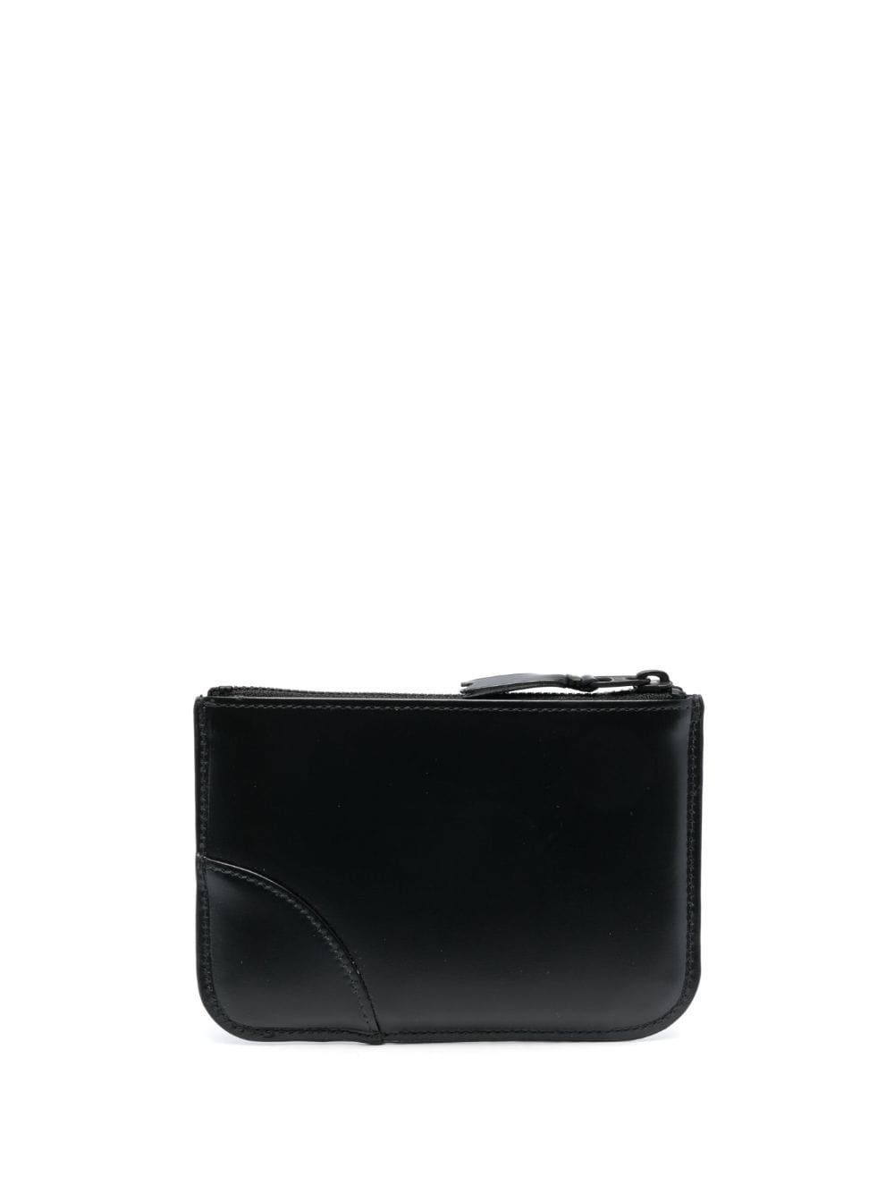 Very Black Horizontal Zip Pouch