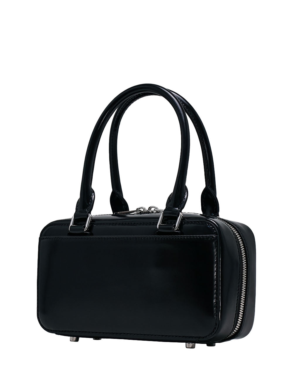 Black Leather Mini Tote Bag