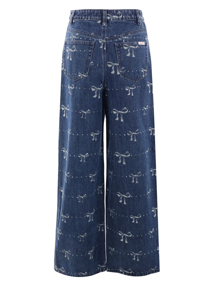 Bow Print Jeans