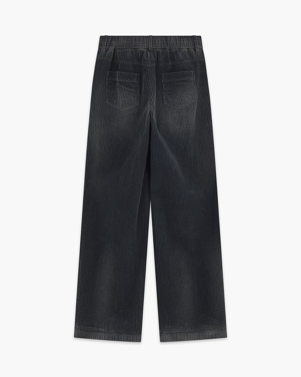 Grey Mens Dyed Logo Corduroy Pants