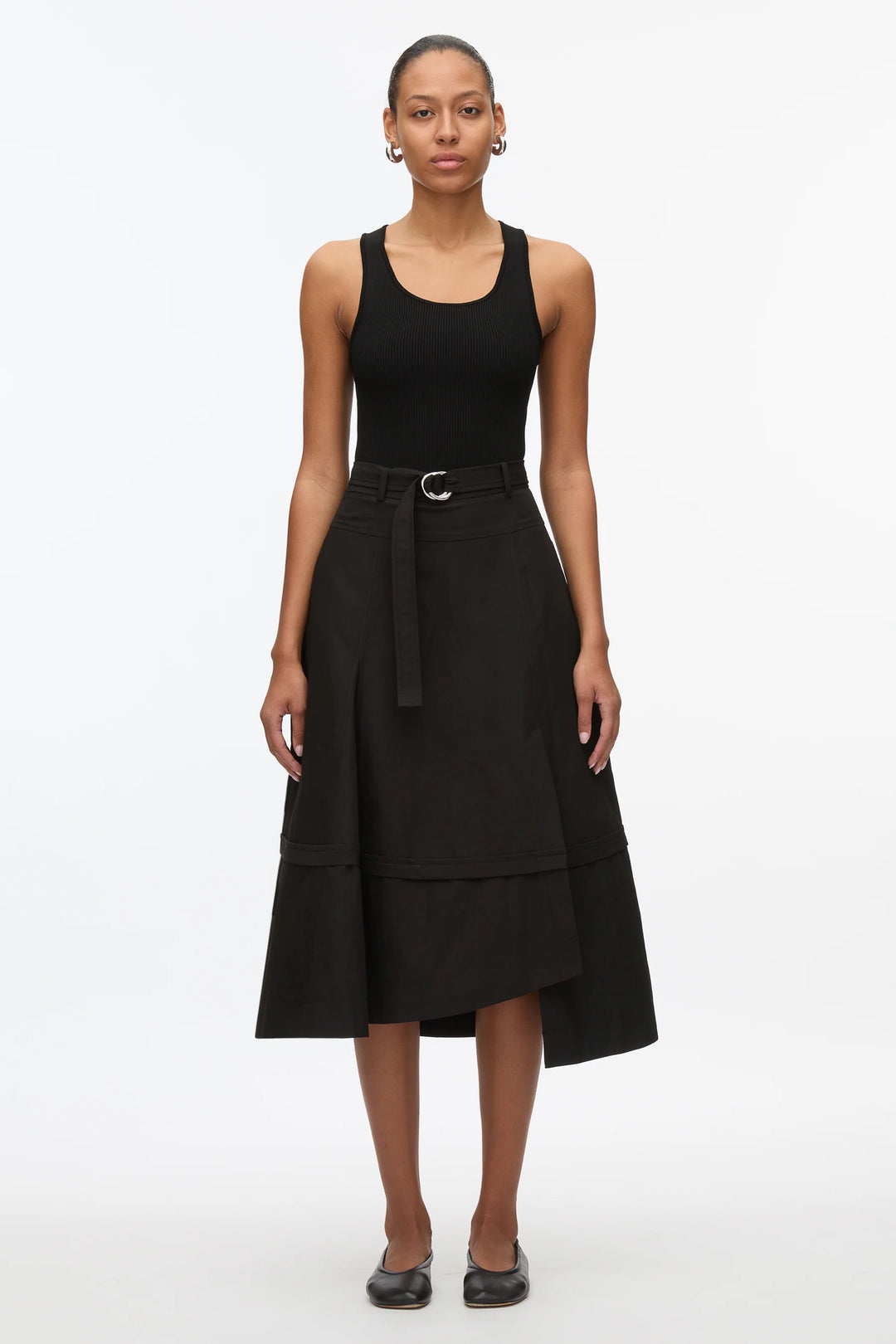 Flare Skirt With Belt
