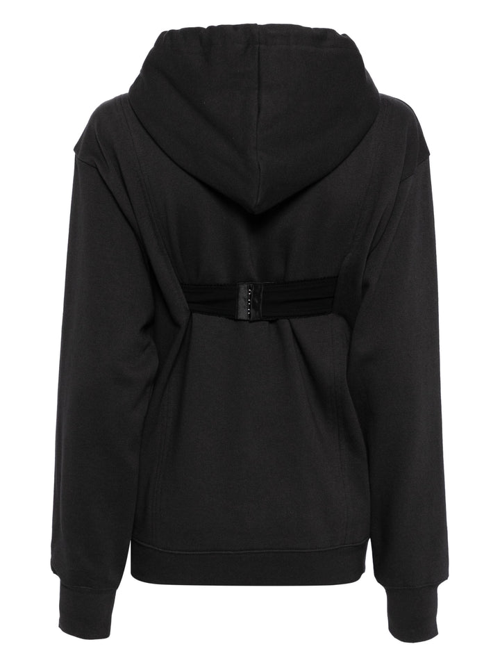 Bra Detail Zip-Up Hoddie