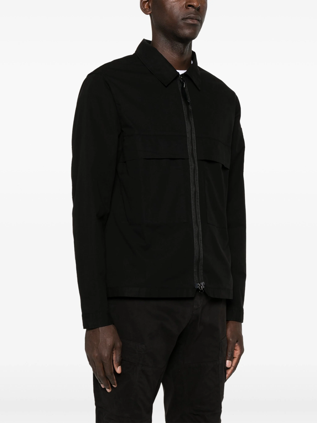 Organic Gabardine Zipped Utility Jacket