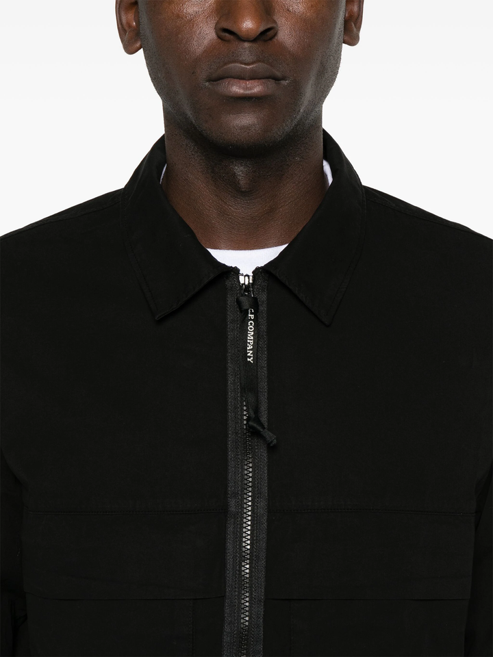 Organic Gabardine Zipped Utility Jacket
