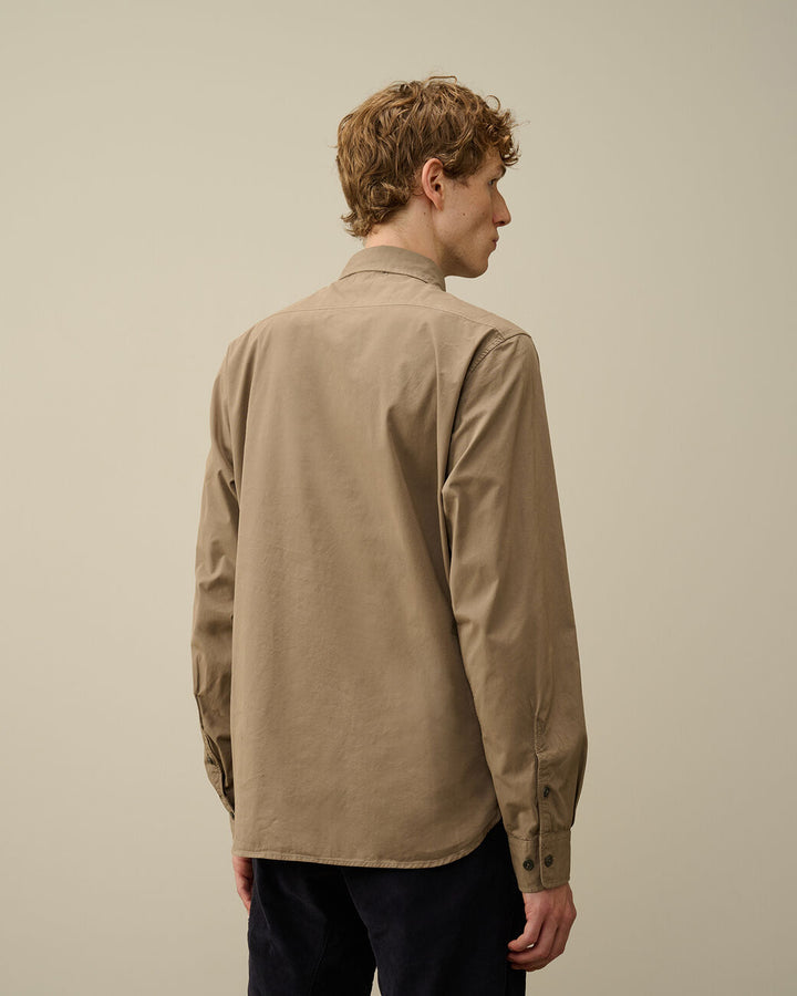 Organic Gabardine Buttoned Lens Shirt