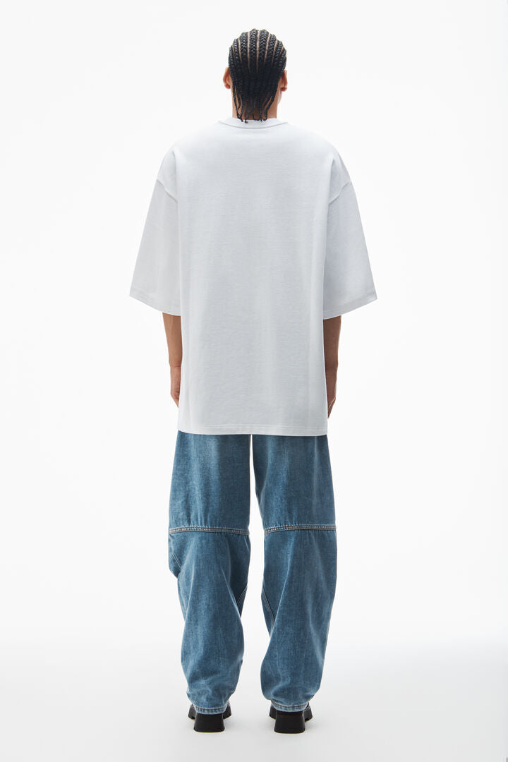 Oversize Drop-Sleeve Tee In Japanese Cotton Jersey