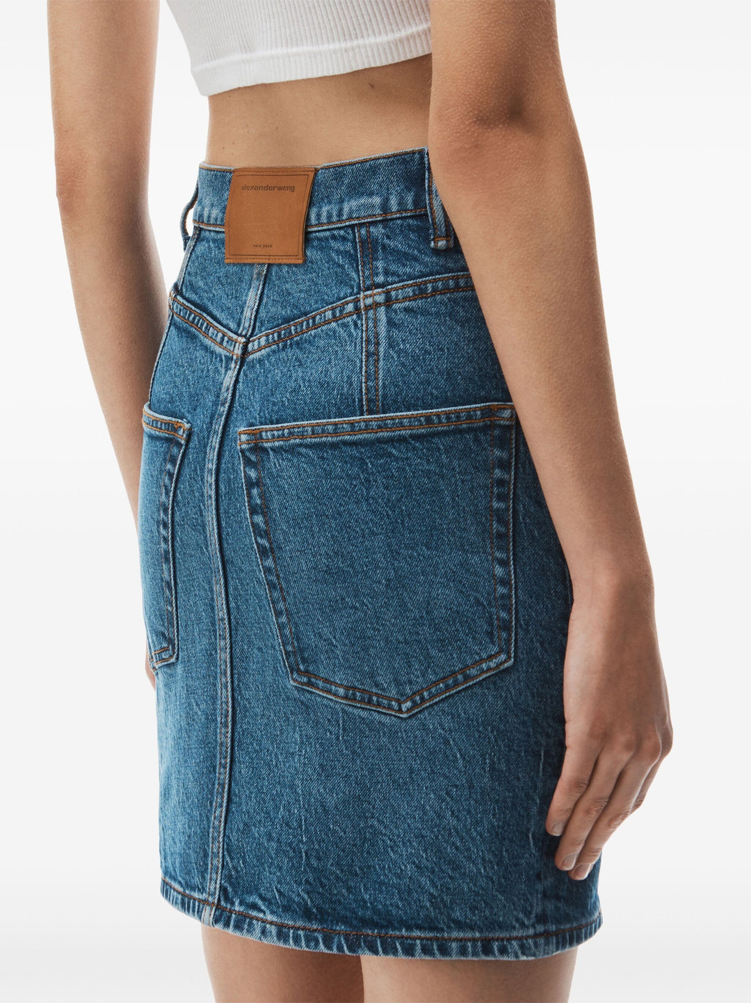 Super High-Waist Miniskirt In Comfort Stretch Denim