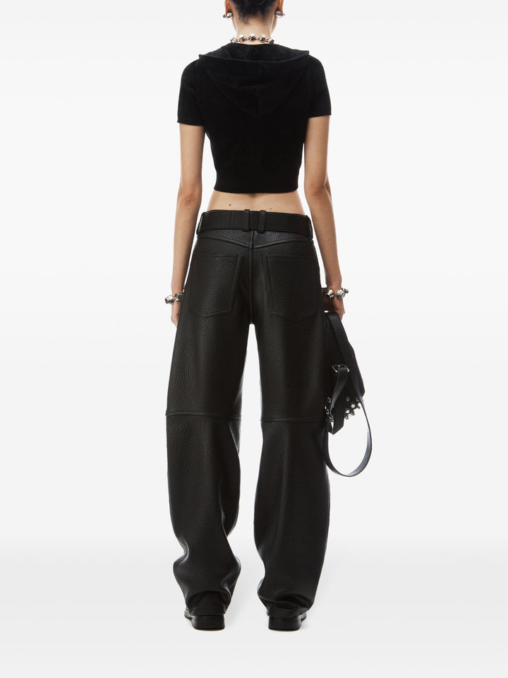 Short Sleeve Cropped Zip Hoodie