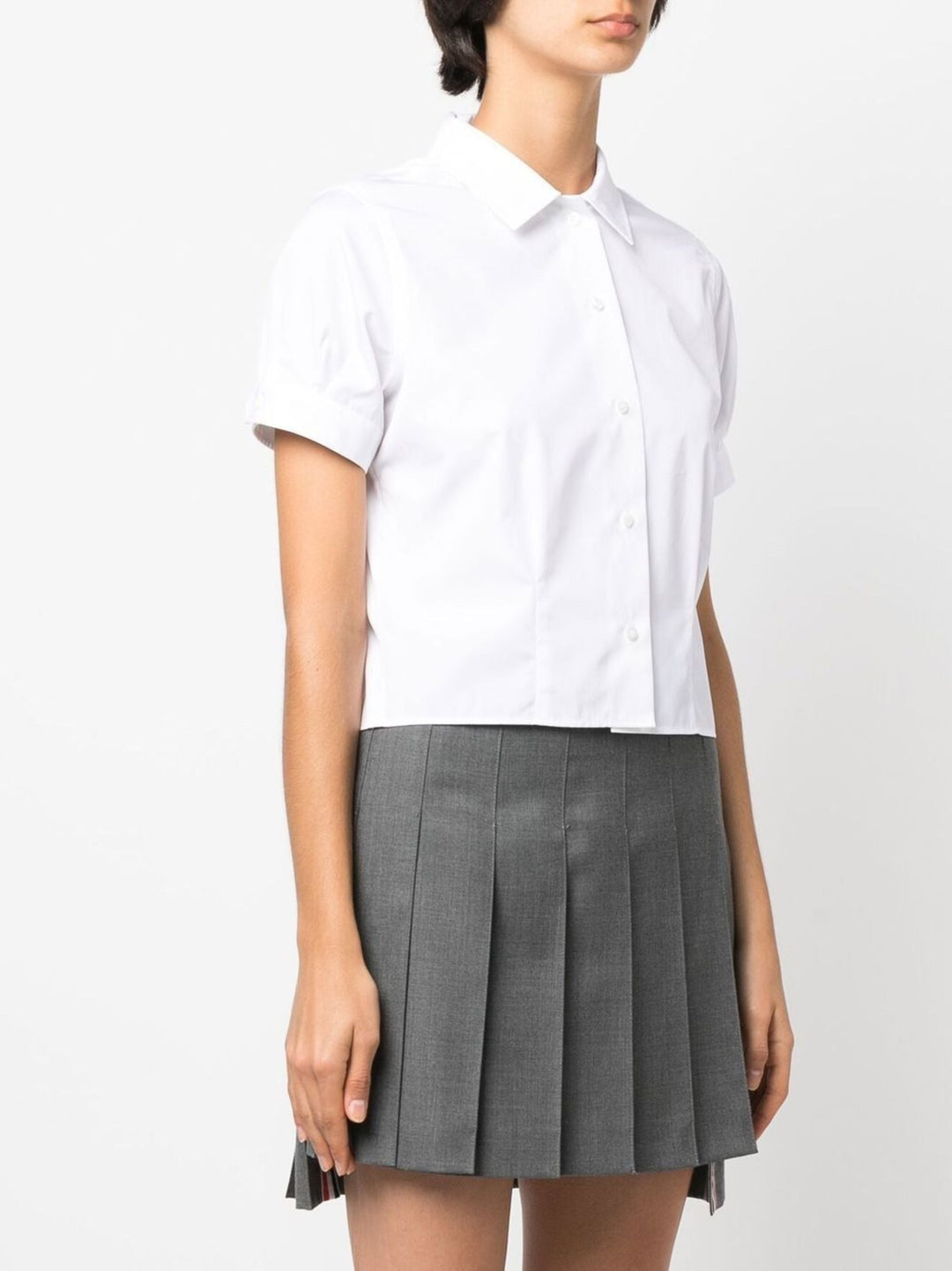 Short Sleeve Tucked Blouse