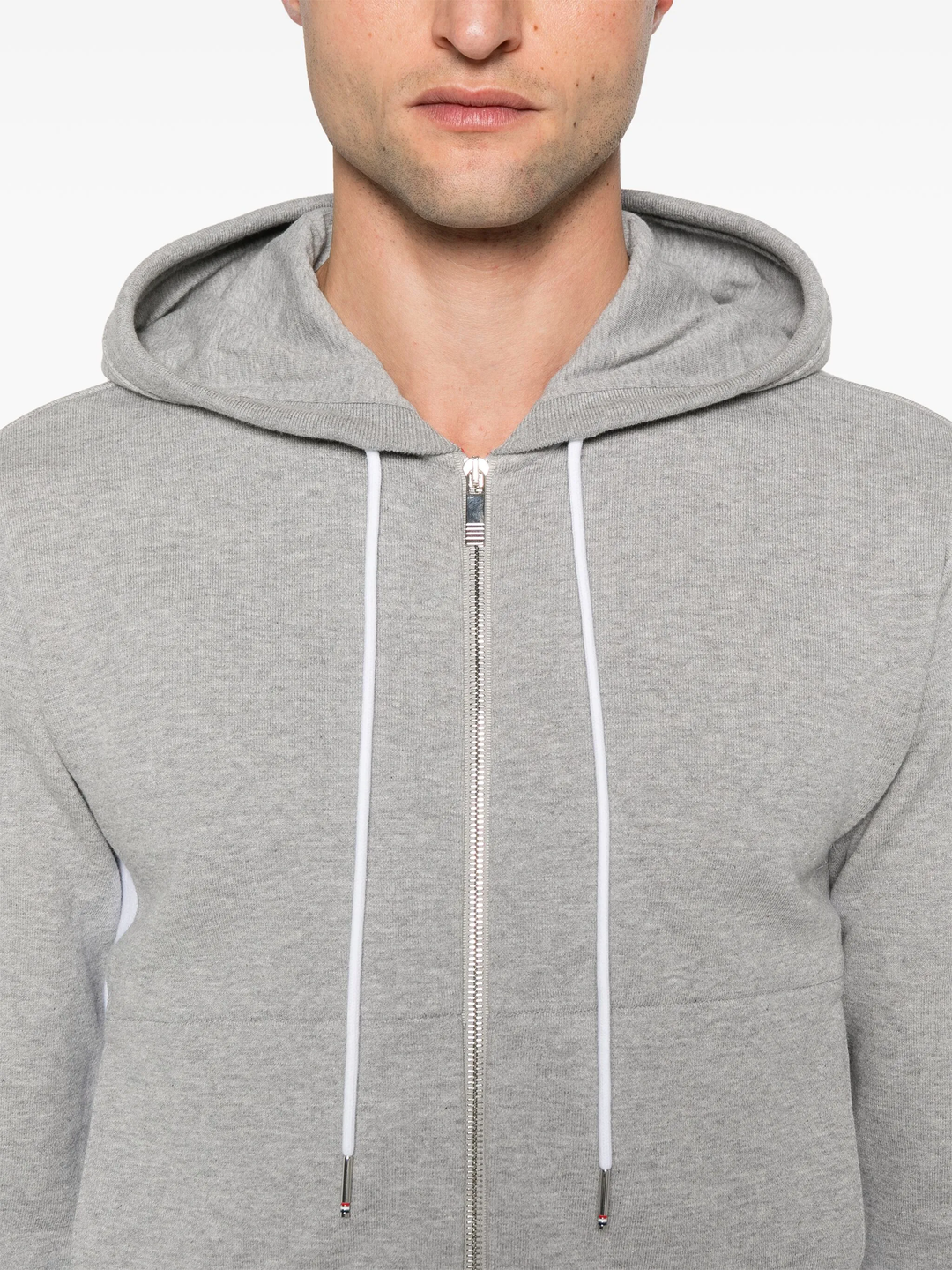 Classic 4-Bar Jersey Zip Up Hoodie