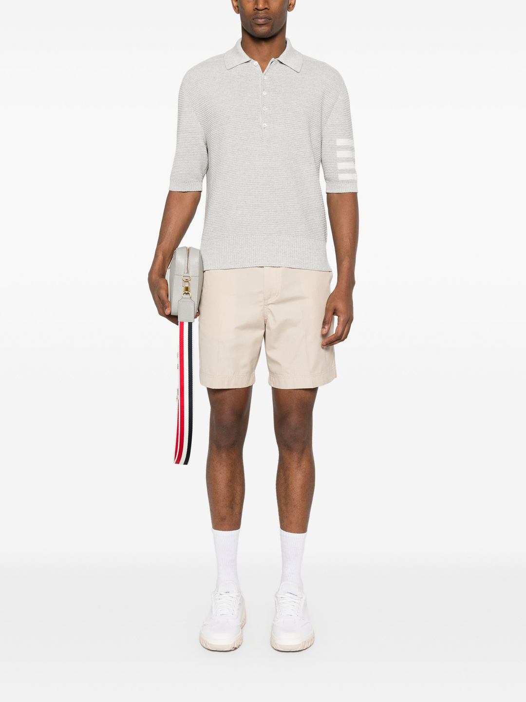 Linen Cotton 4-Bar Relaxed Fit Polo Men