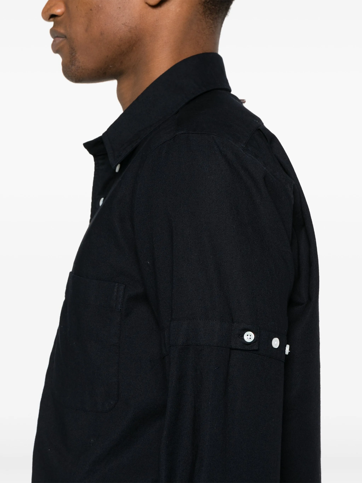 Straight Fit Long Sleeve Broad Shirt Men