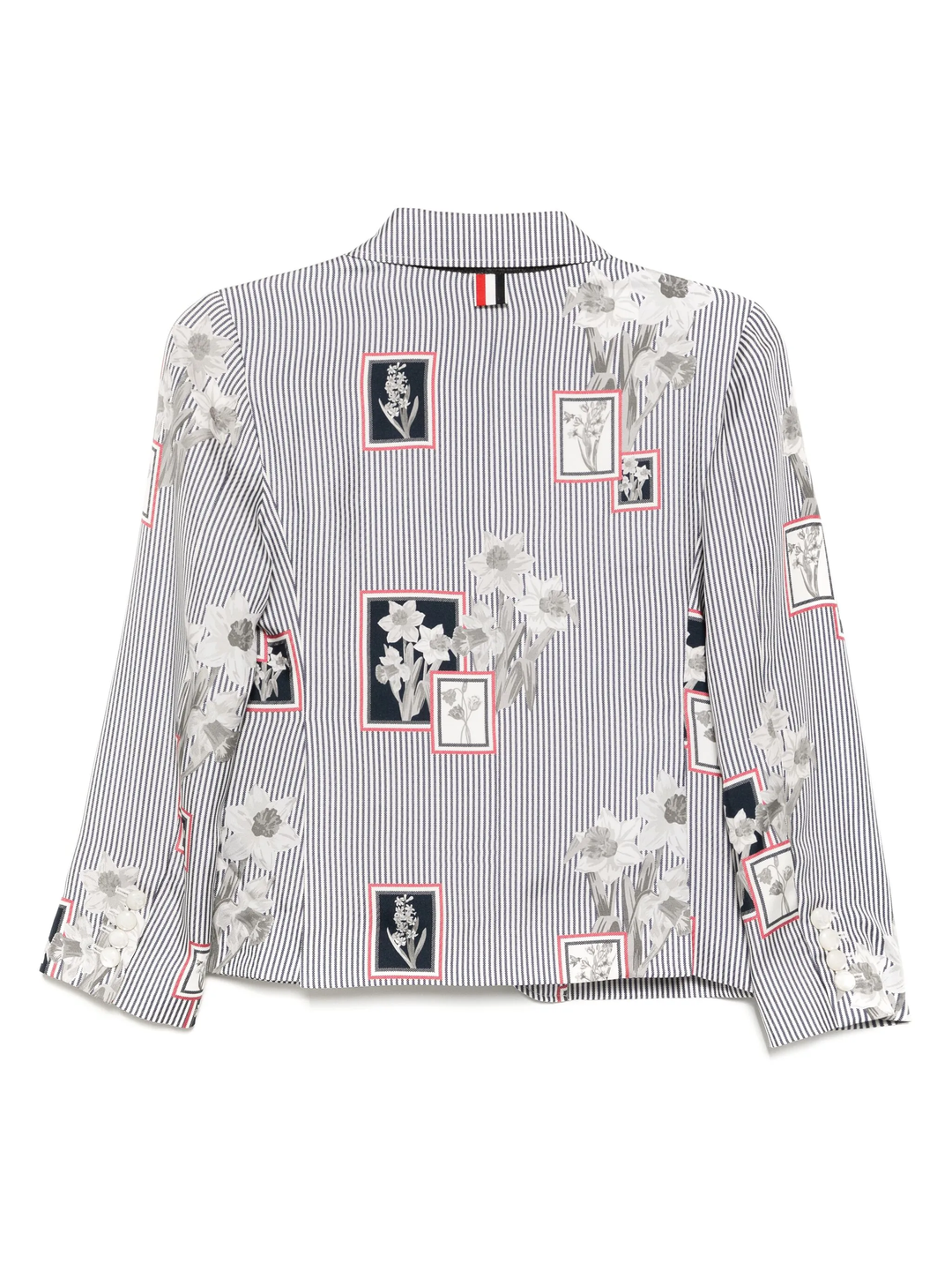 Silk Twill Framed Floral High Armhole Sportcoat