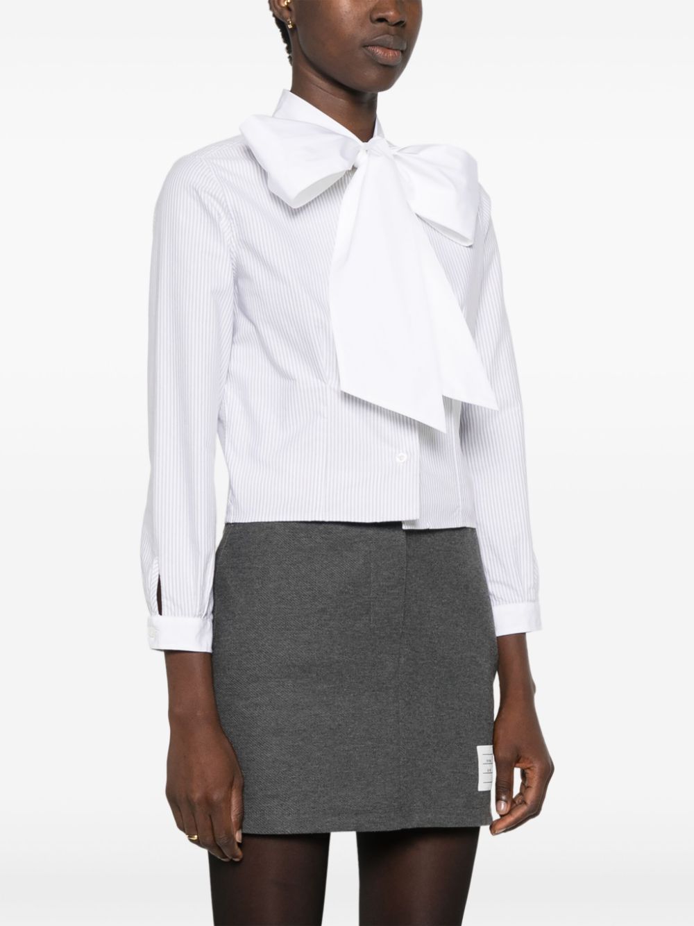 Poplin Bow Collar Blouse