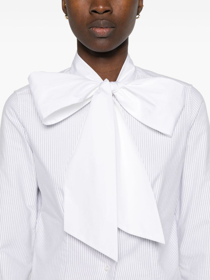 Poplin Bow Collar Blouse