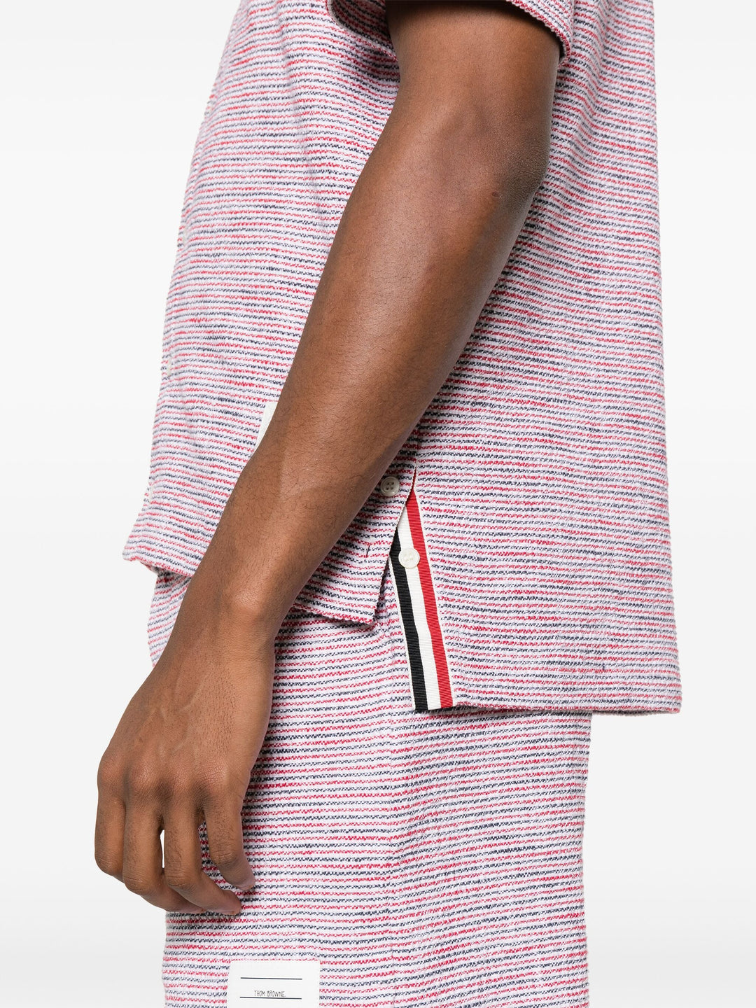 Cotton Tweed Short Sleeve Shirt Men