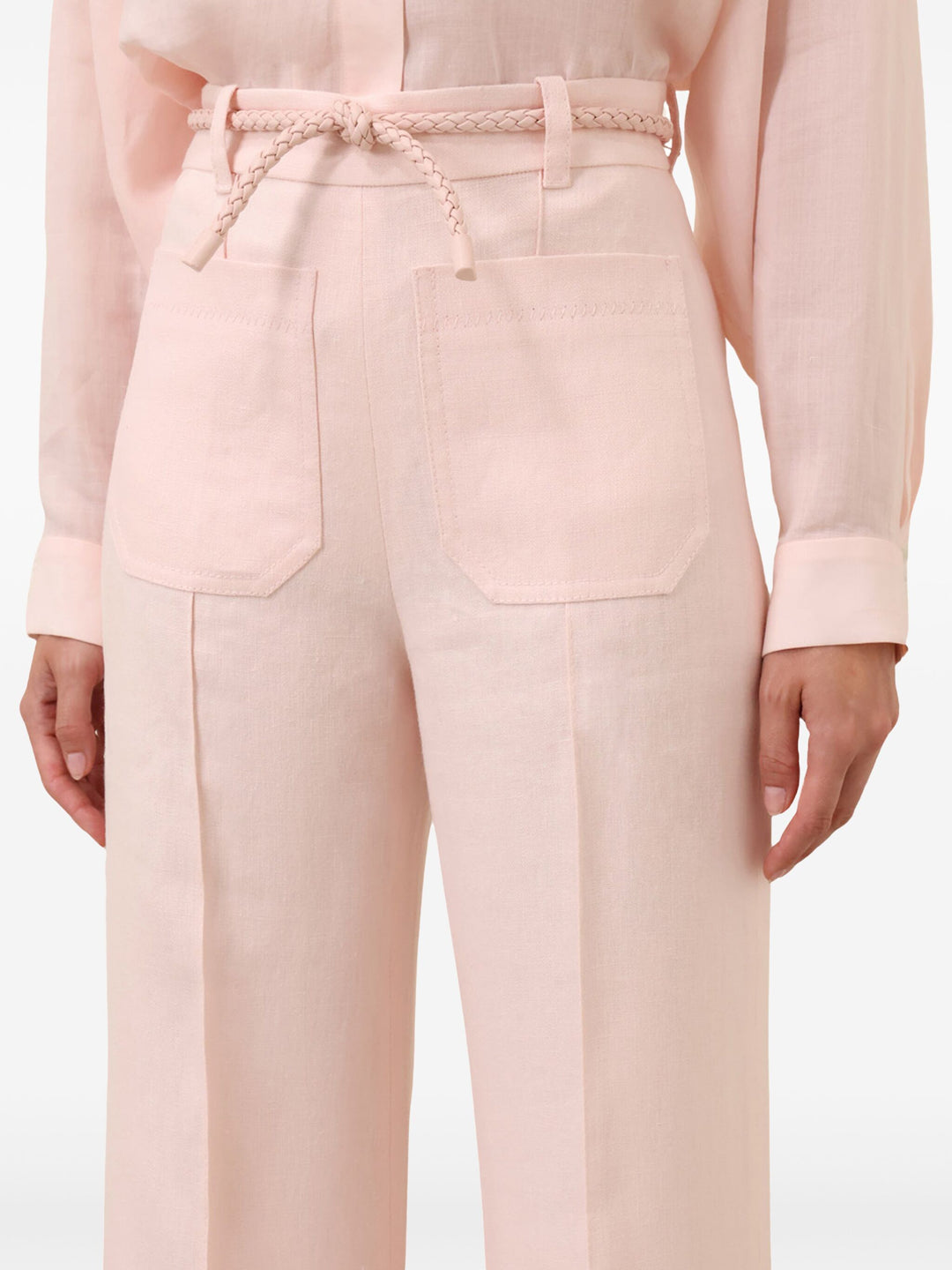 Crush Linen Flare Pants