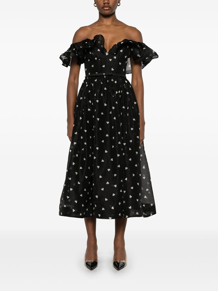 Crush Frilled  Midi Dress