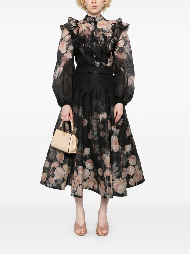 Crush Frill Sleeve Blouse