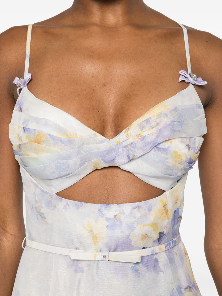 Crush Twist Front Midi Dress