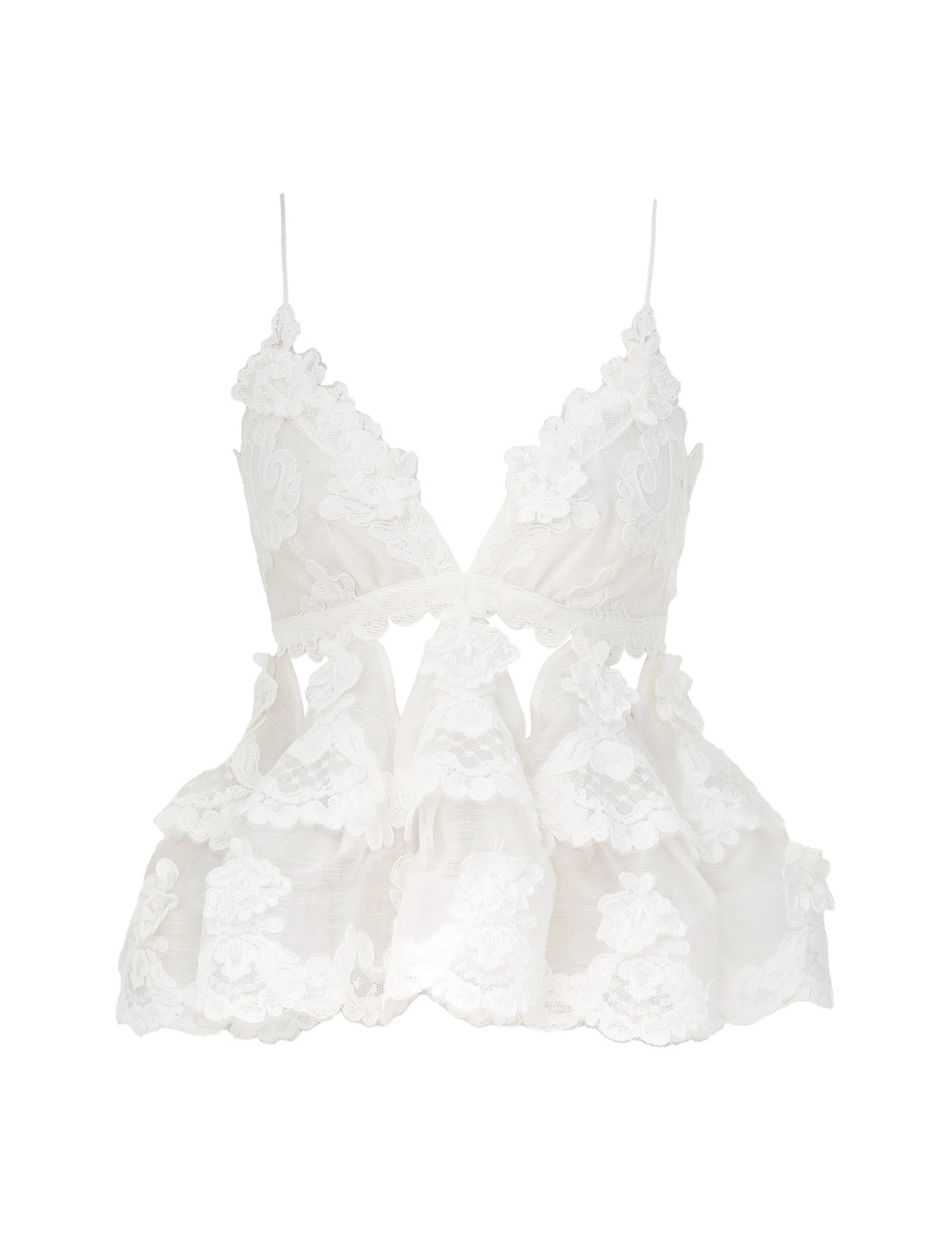 Crush Lace Motif Tiered Top