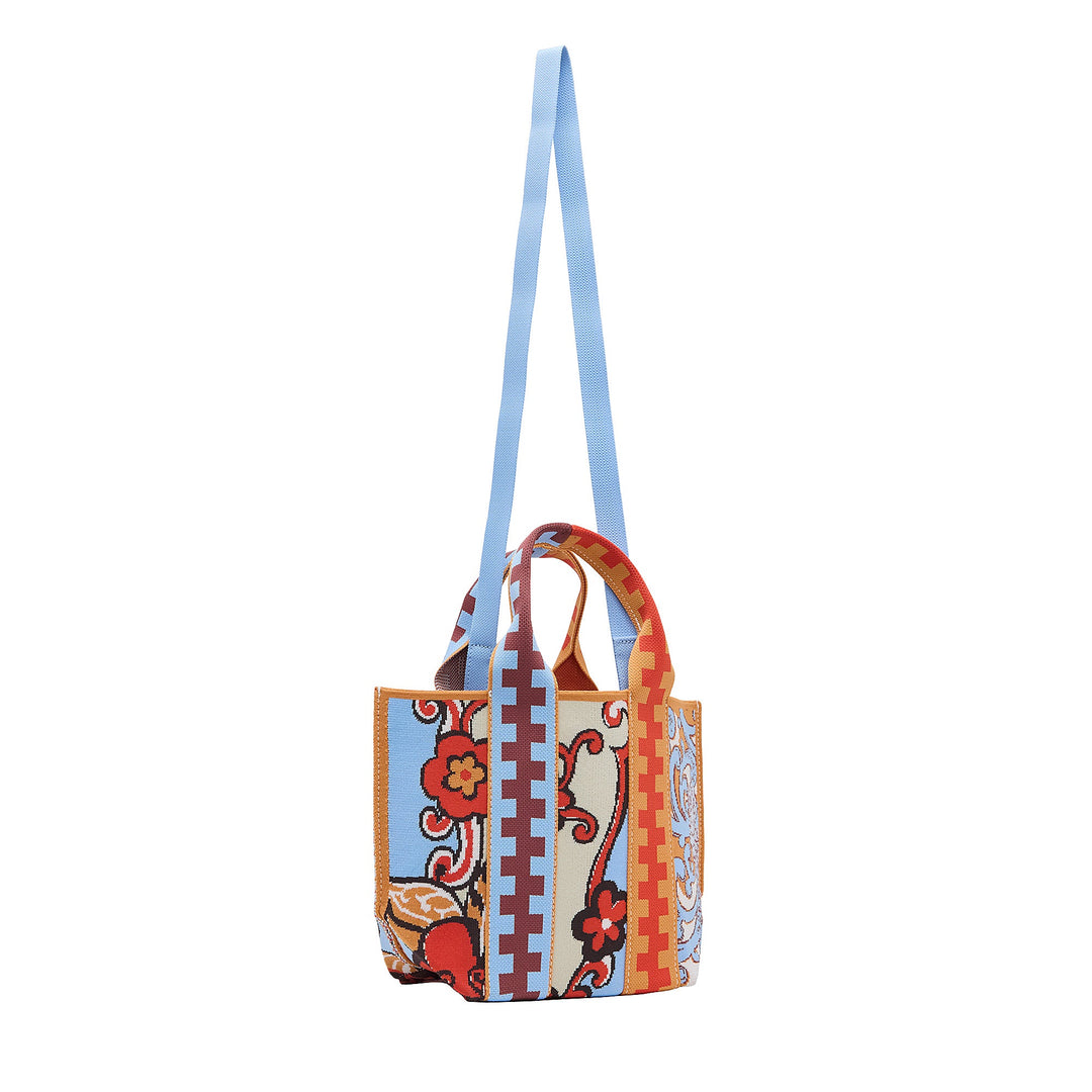 Spliced Jacquard Mini Tote