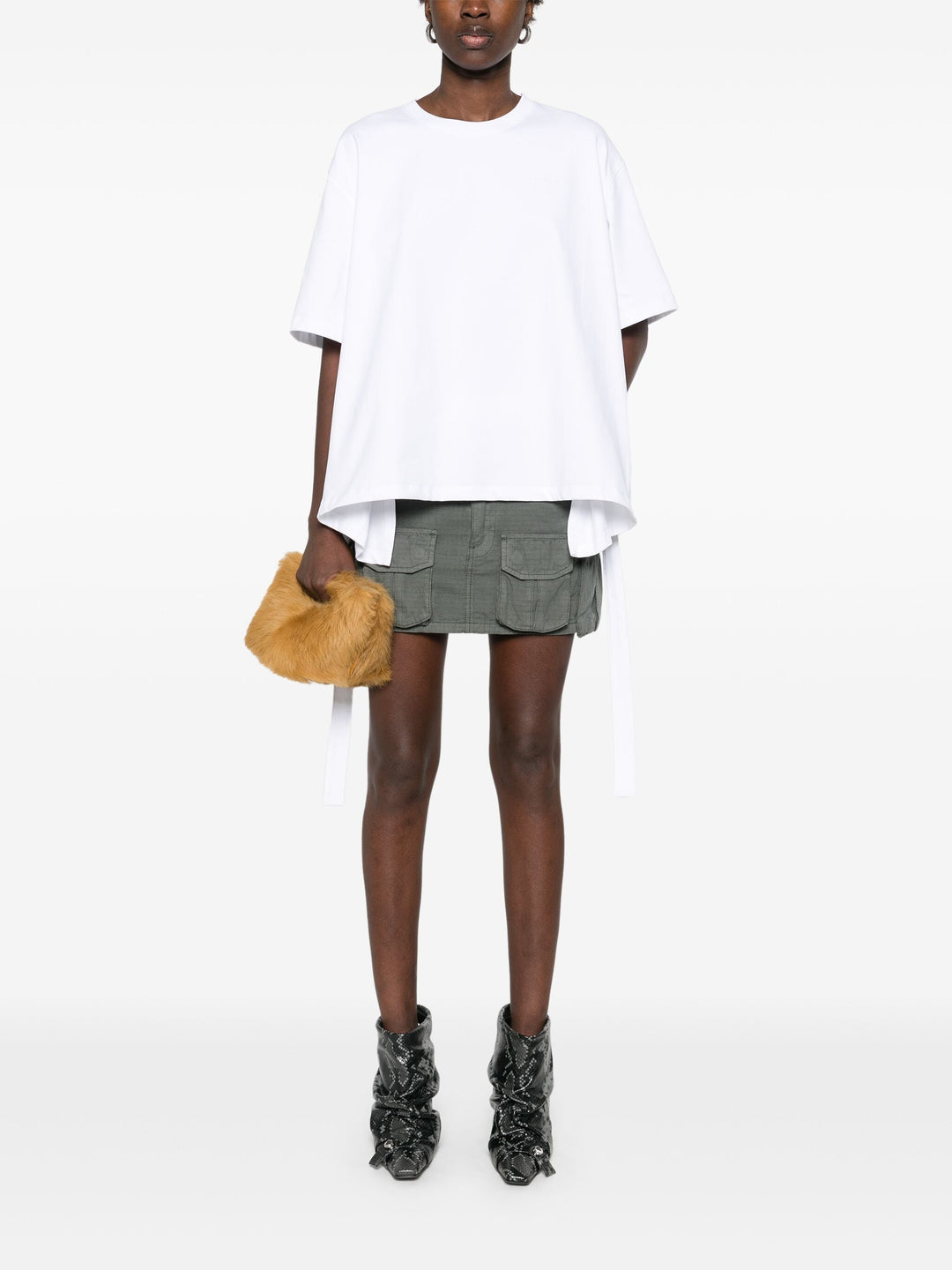 Heavy Cotton Drop Shoulder Open Back Tee