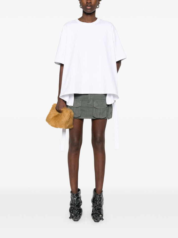Heavy Cotton Drop Shoulder Open Back Tee