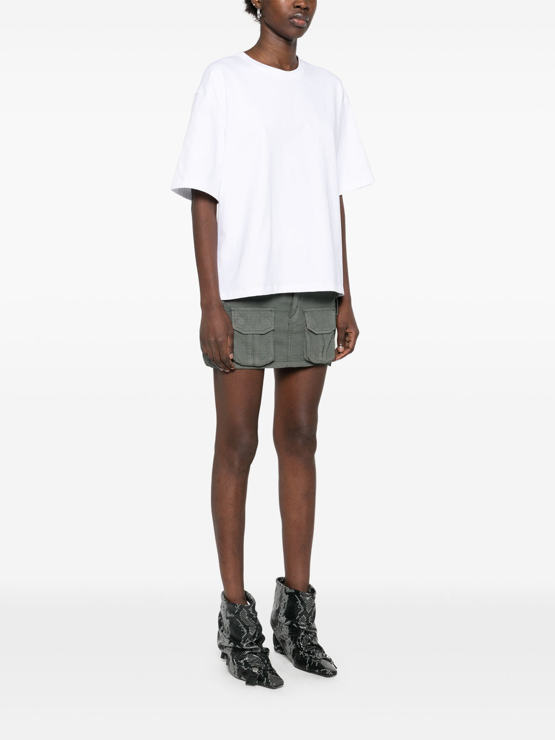 Heavy Cotton Drop Shoulder Open Back Tee