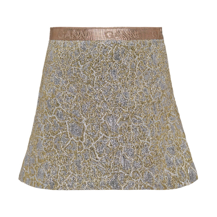 Metallic Cloque Elasticated Skirt