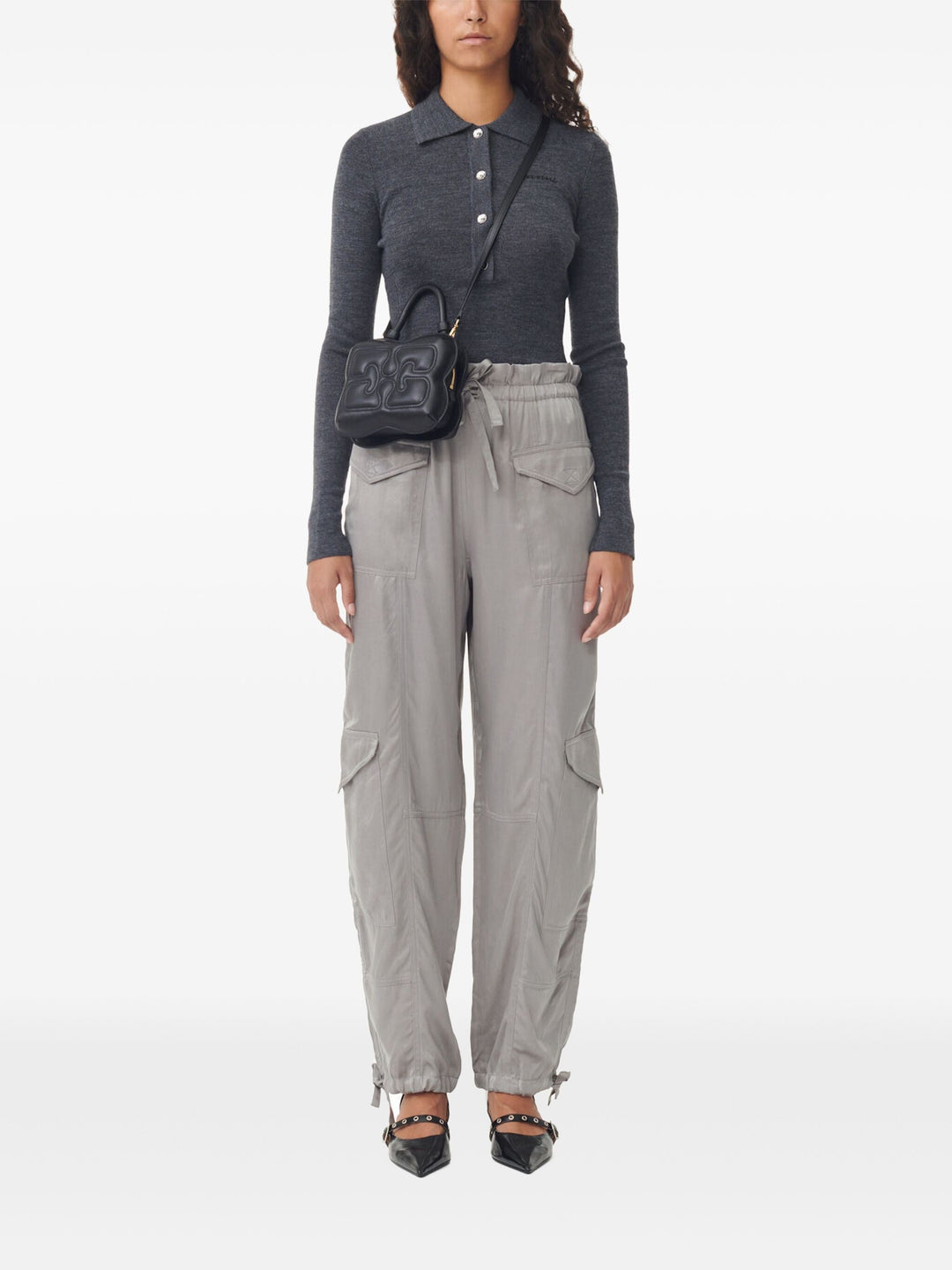 Light Slub High Waist Pocket Pants