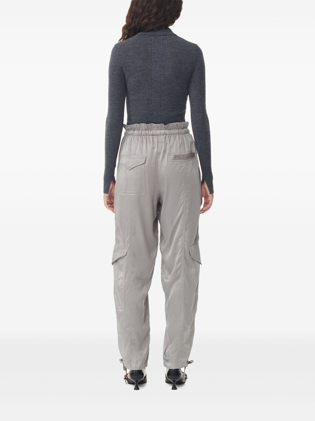 Light Slub High Waist Pocket Pants