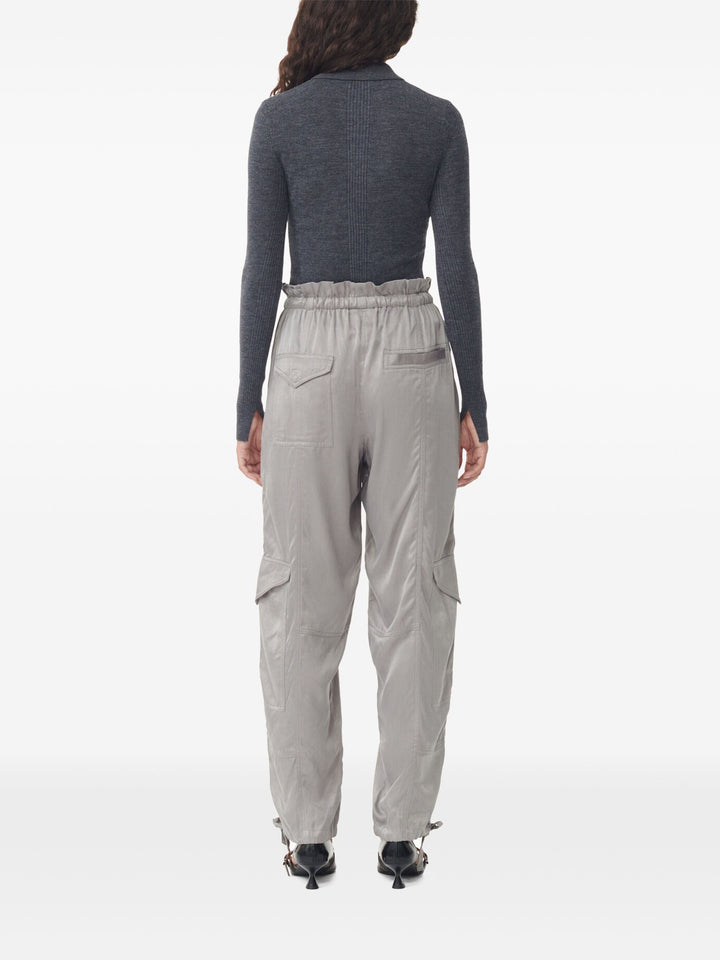 Light Slub High Waist Pocket Pants