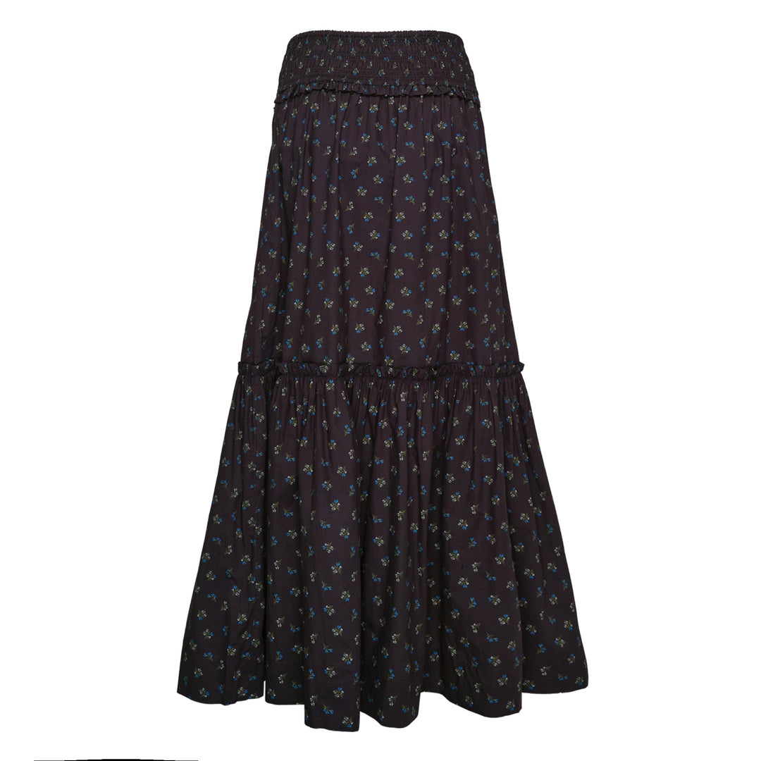 Printed Cotton Smock Maxi Skirt