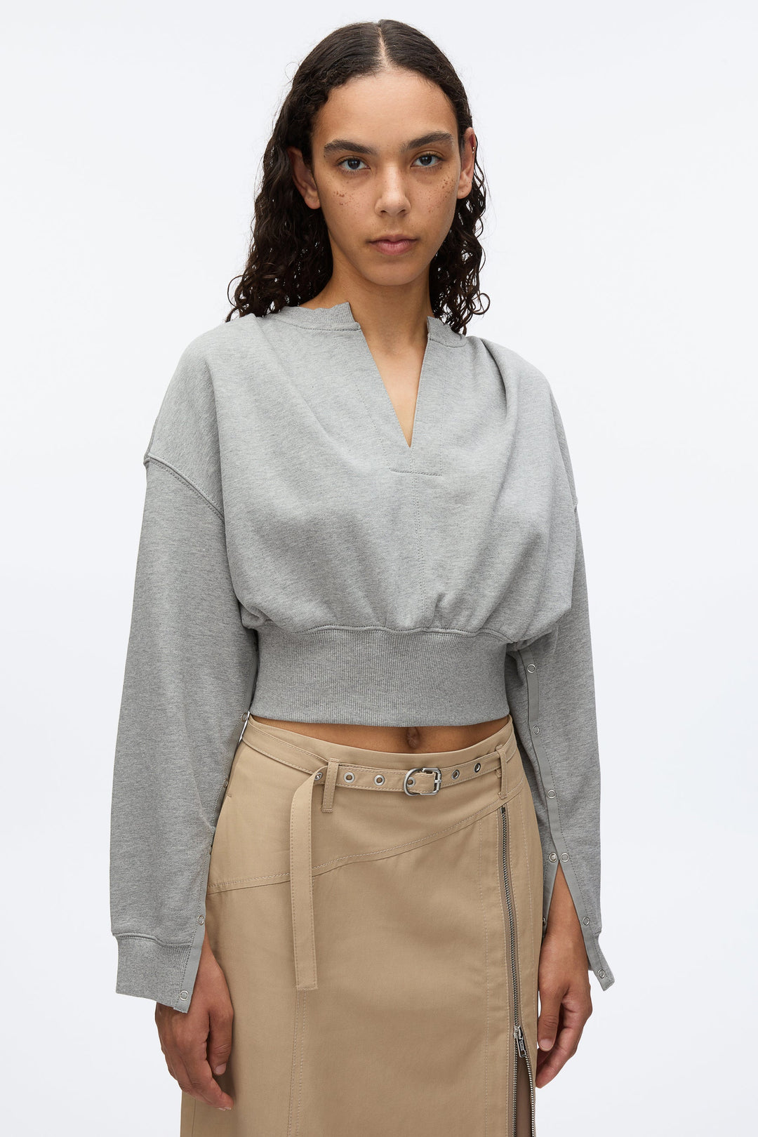 Long Sleeve Cropped Sweatshirt