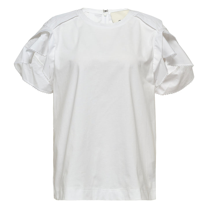 Combo T-Shirt With Cascade Drape Sleeves