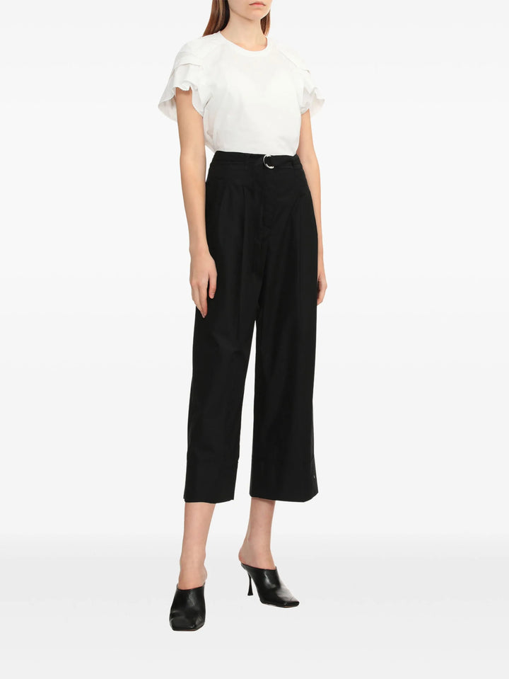 Combo T-Shirt With Cascade Drape Sleeves