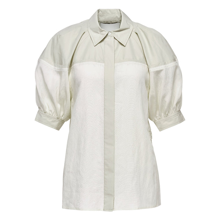 Lantern Sleeve Combo Shirt