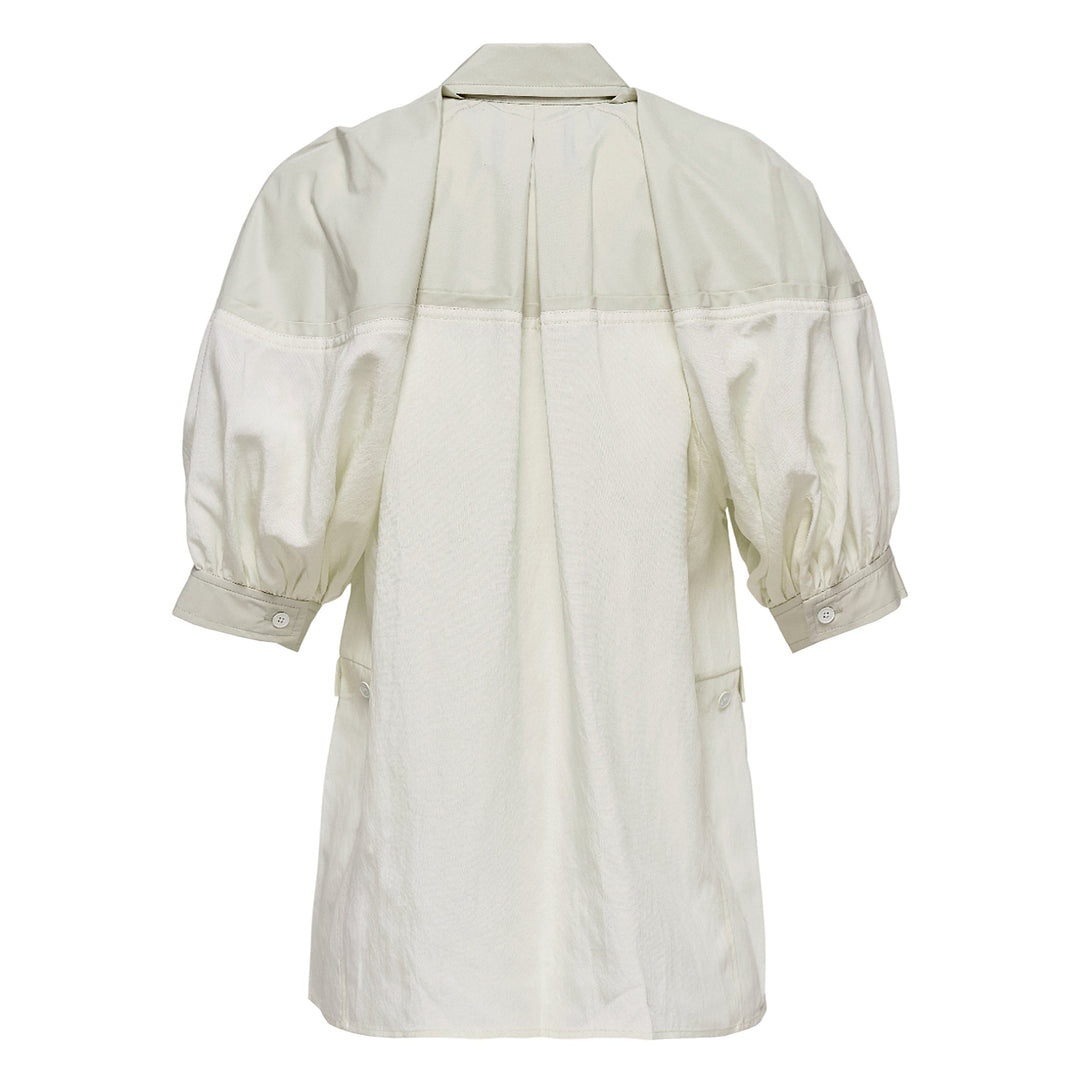 Lantern Sleeve Combo Shirt